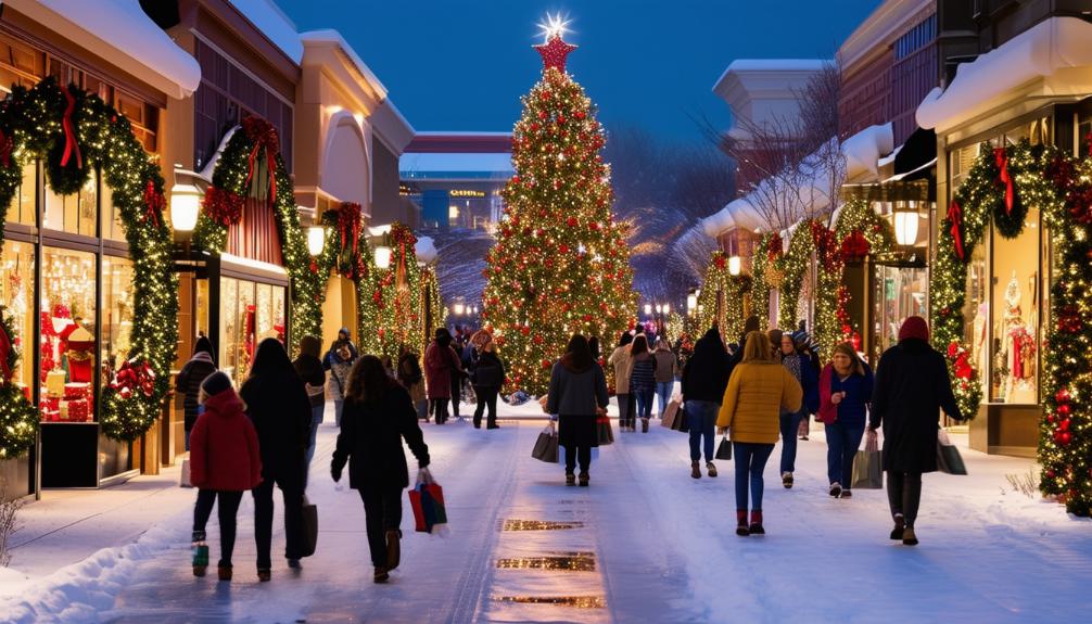 Christmas vacation shopping mall